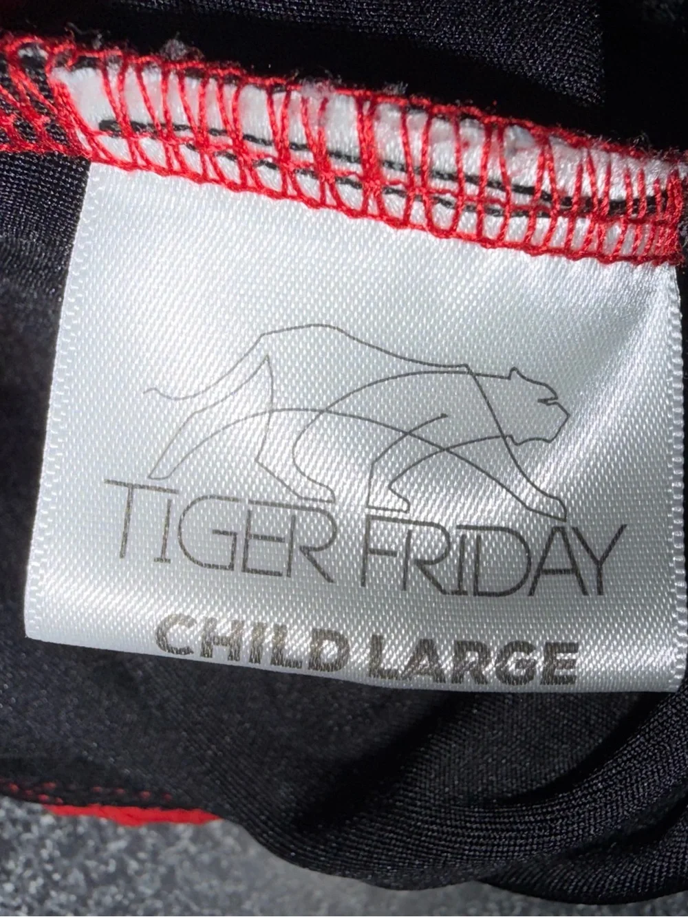 Tiger Friday Red and Black Dance Leotard Size Child Large